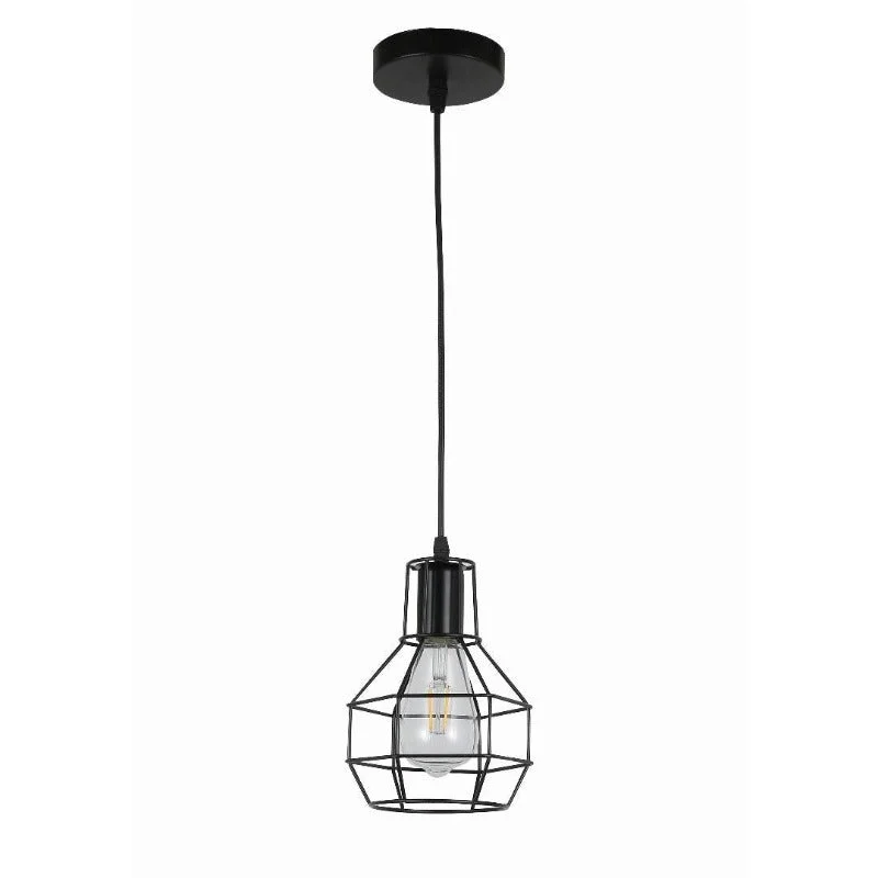 Gothic Ceiling Lights with Dark Metalwork and Pointed ArchesRetro Cage Pendant Light