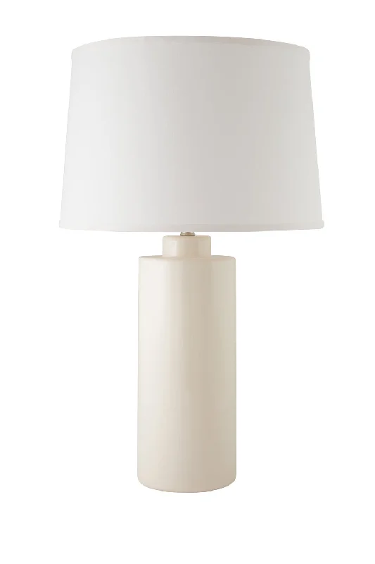 bohemian table lamps with colorful patterns for eclectic bedroomsRiver Ceramic Lighting 439 -01 Cylinder One Light Table Lamp Lamp White