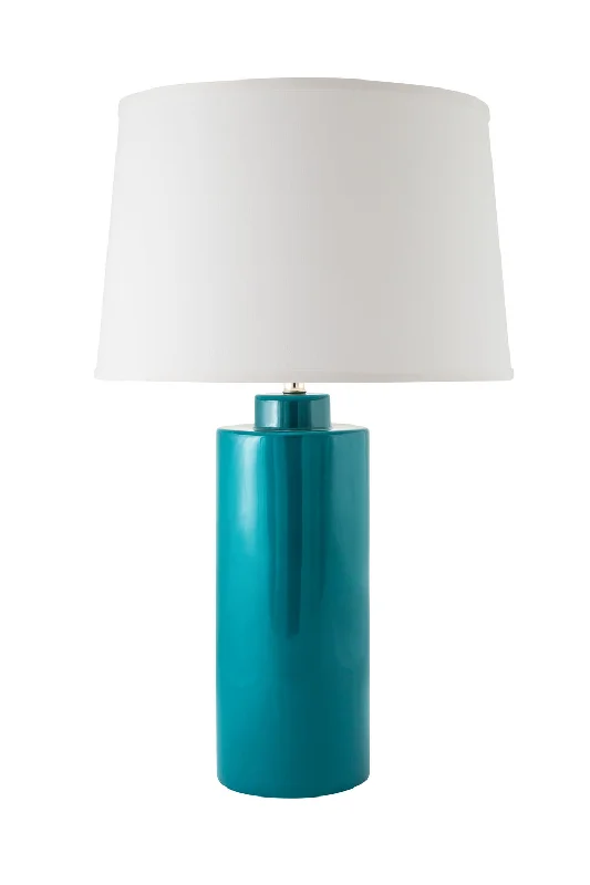 coastal style table lamps with nautical elements for beach housesRiver Ceramic Lighting 439-24 Cylinder One Light Table Lamp Lamp Bronze / Dark