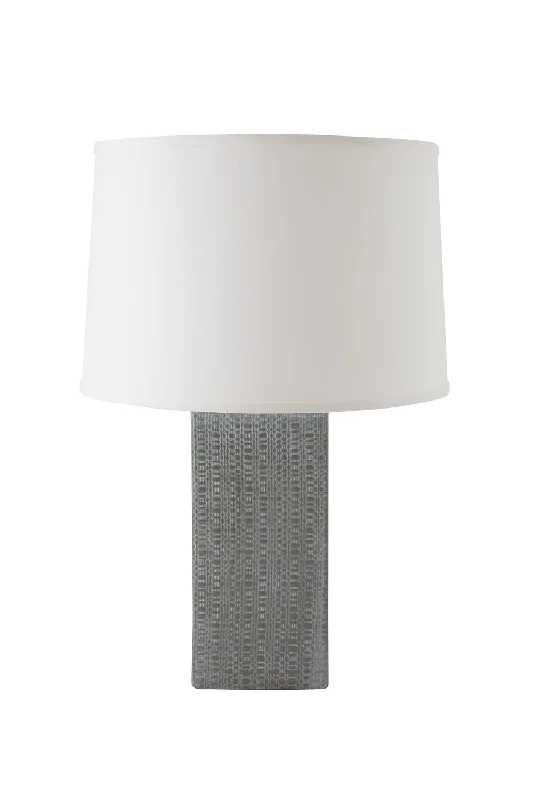 victorian style table lamps with ornate details for traditional homesRiver Ceramic Lighting 511-90 Linen Textured One Light Table Lamp Lamp Gray