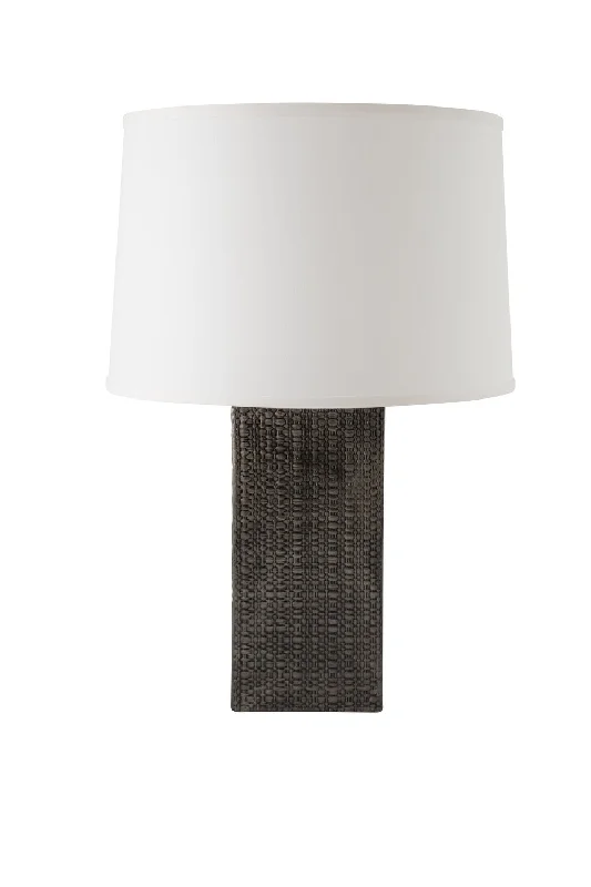 crystal table lamps with dazzling prisms for a glamorous effectRiver Ceramic Lighting 511-91 Linen Textured One Light Table Lamp Lamp Gray