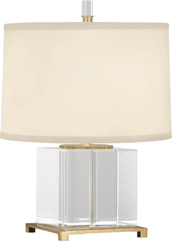coastal style table lamps with nautical elements for beach housesRobert Abbey Lighting 362 Williamsburg Finnie Lamp Modern Brass W/Clear Lead Crystal