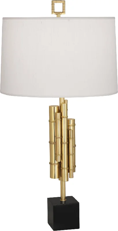ceramic table lamps with hand painted designs for an artistic touchRobert Abbey Lighting 634 Jonathan Adler Meurice Lamp Modern Brass W/Matte Black Base