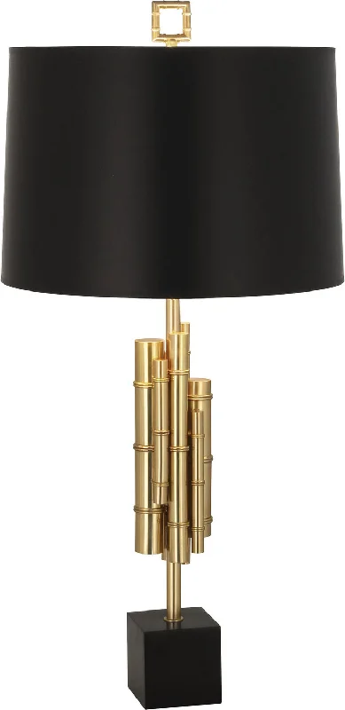 glass table lamps with a frosted surface for soft light diffusionRobert Abbey Lighting 634B Jonathan Adler Meurice Lamp Modern Brass W/Matte Black Base