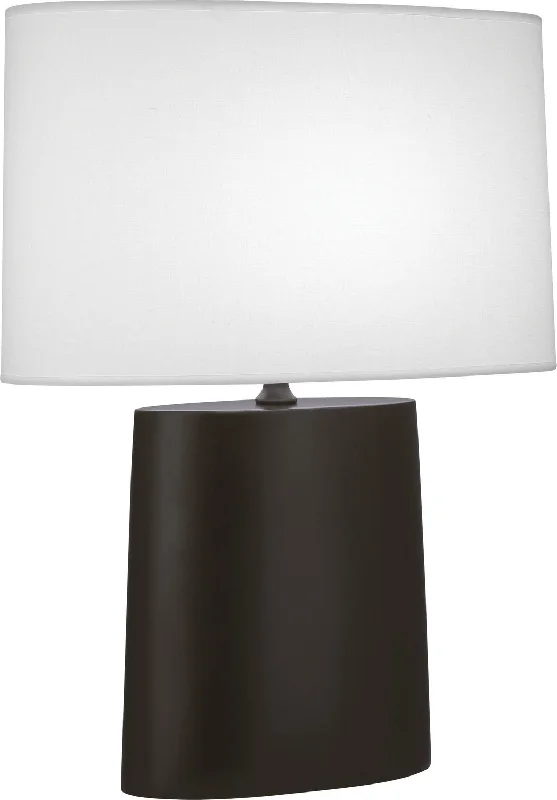 art deco table lamps with geometric shapes for a retro touchRobert Abbey Lighting MCF03 Victor Lamp Matte Coffee Glazed