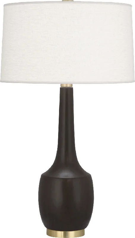 crystal table lamps with dazzling prisms for a glamorous effectRobert Abbey Lighting MCF70 Delilah Lamp Antique Brass W/Matte Coffee Glazed