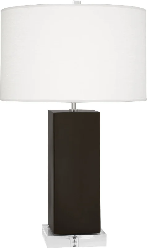 bohemian table lamps with colorful patterns for eclectic bedroomsRobert Abbey Lighting MCF95 Harvey Lamp Matte Coffee Glazed