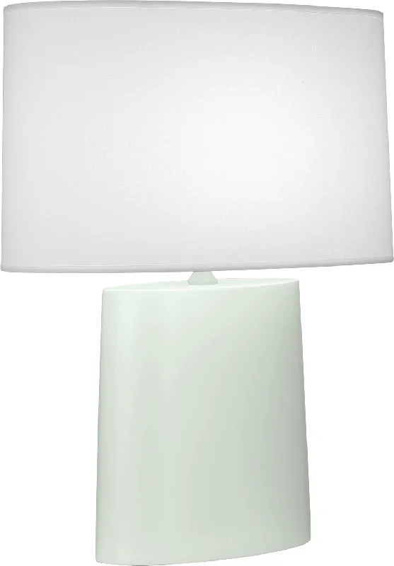 glass table lamps with a frosted surface for soft light diffusionRobert Abbey Lighting MCL03 Victor Lamp Matte Celadon Glazed