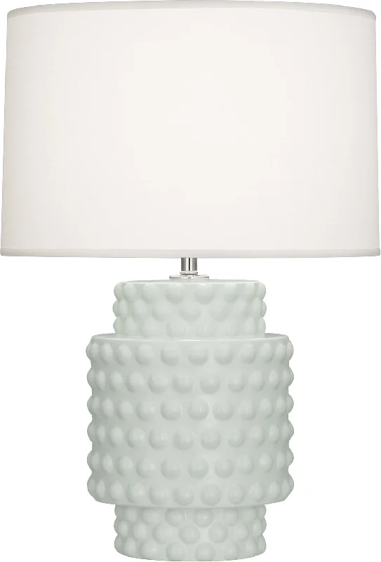 glass table lamps with a frosted surface for soft light diffusionRobert Abbey Lighting MCL09 Dolly Lamp Matte Celadon Glazed Textured