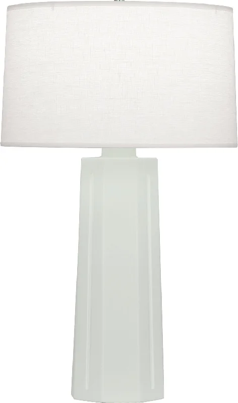 bohemian table lamps with colorful patterns for eclectic bedroomsRobert Abbey Lighting MCL60 Mason Lamp Matte Celadon Glazed