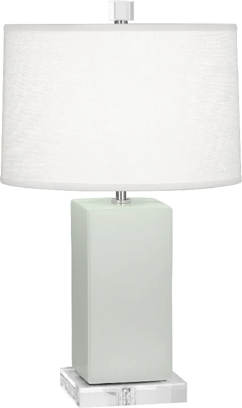glass table lamps with a frosted surface for soft light diffusionRobert Abbey Lighting MCL90 Harvey Lamp Matte Celadon Glazed