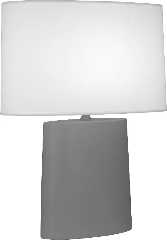 wooden table lamps with natural grain for a warm and organic feelRobert Abbey Lighting MCR03 Victor Lamp Matte Ash Glazed