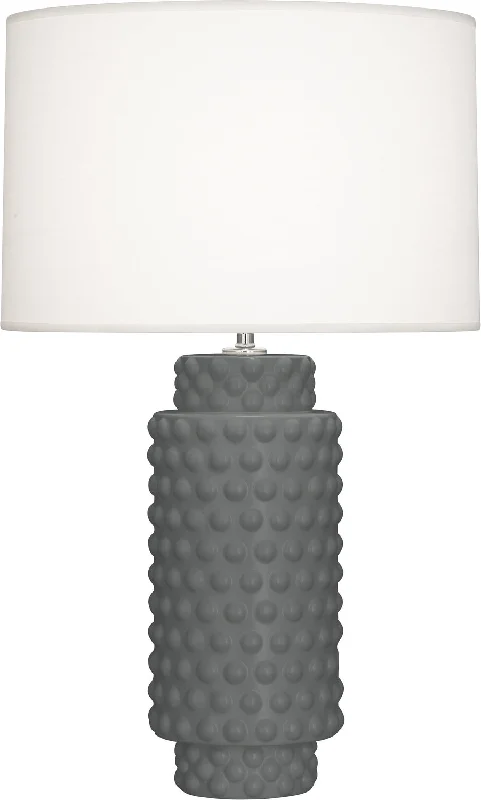 glass table lamps with a frosted surface for soft light diffusionRobert Abbey Lighting MCR08 Dolly Lamp Matte Ash Glazed Textured