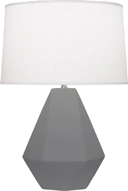 gothic style table lamps with dark finishes for a mysterious lookRobert Abbey Lighting MCR97 Delta Lamp Matte Ash Glazed