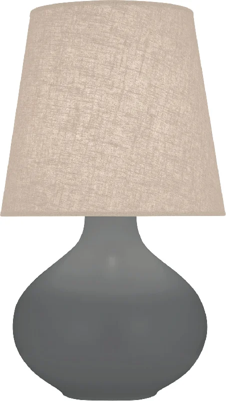 rustic farmhouse table lamps for cozy kitchensRobert Abbey Lighting MCR98 June Lamp Matte Ash Glazed