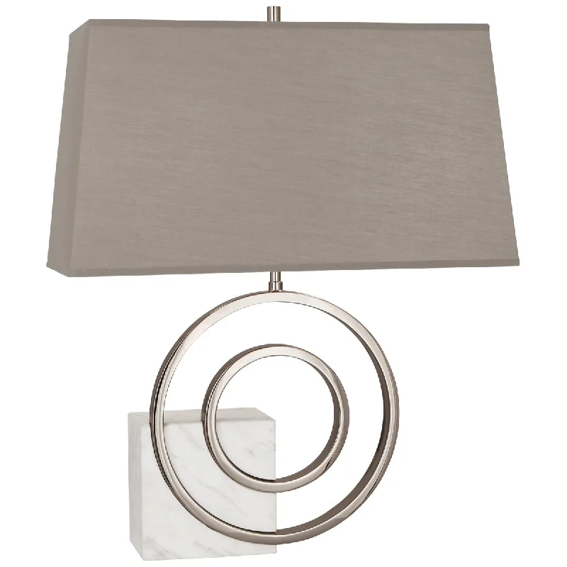 bohemian table lamps with colorful patterns for eclectic bedroomsRobert Abbey Lighting R910G Jonathan Adler Saturn Lamp Polished Nickel W/ White Marble