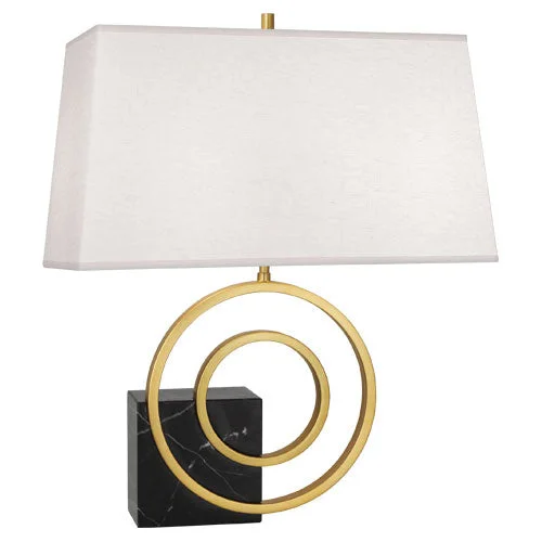wooden table lamps with natural grain for a warm and organic feelRobert Abbey Lighting R911 Jonathan Adler Saturn Lamp Antique Brass W/ Black Marble
