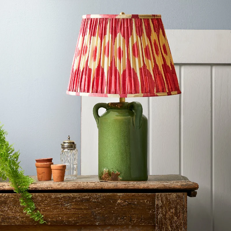 victorian style table lamps with ornate details for traditional homesRufus Table Lamp in green ceramic
