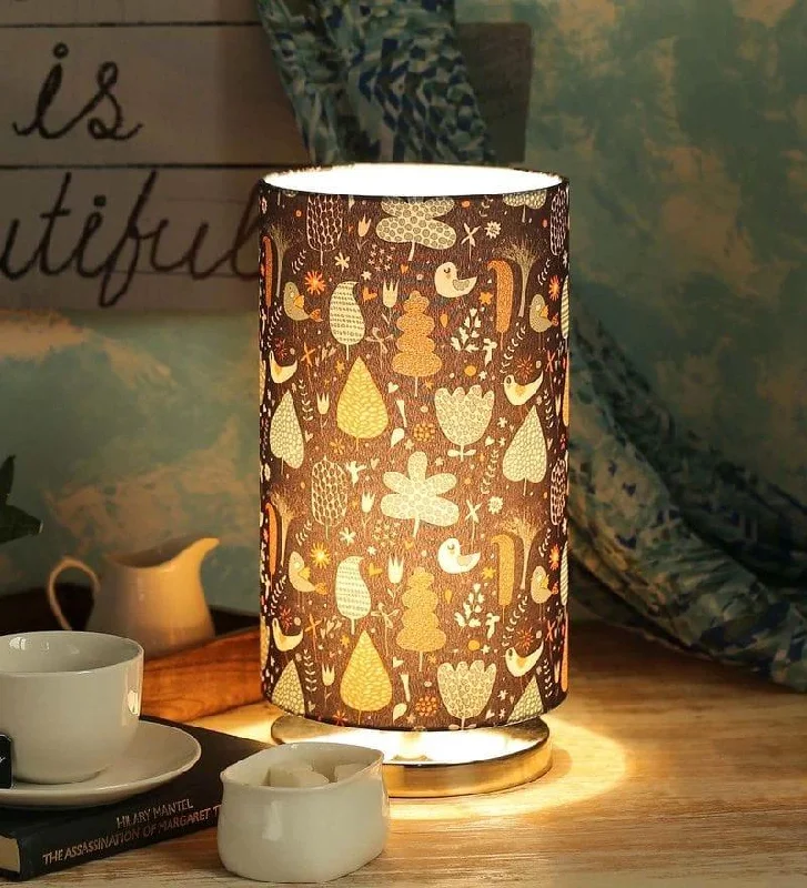 metal table lamps with a matte black finish for a sleek appearanceShy Birds Round Lamp