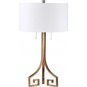 gothic style table lamps with dark finishes for a mysterious lookSimon Blake Lighting 723289-3 Portofino Table Lamp Lamp Brass - Antique