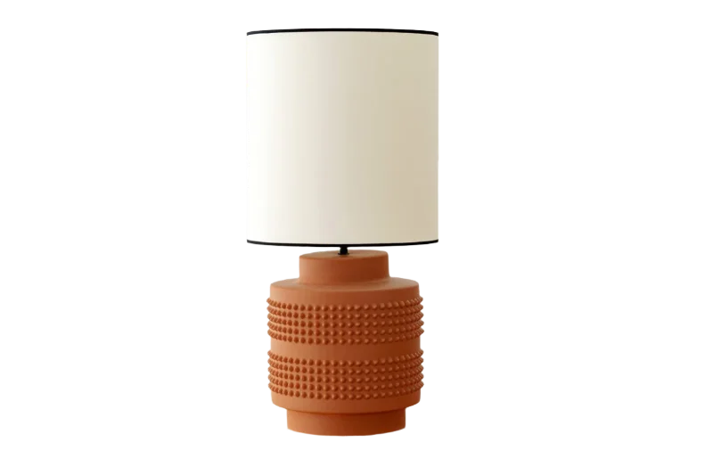 leather table lamps with a distressed texture for a rugged charmSoho Teja Lamp