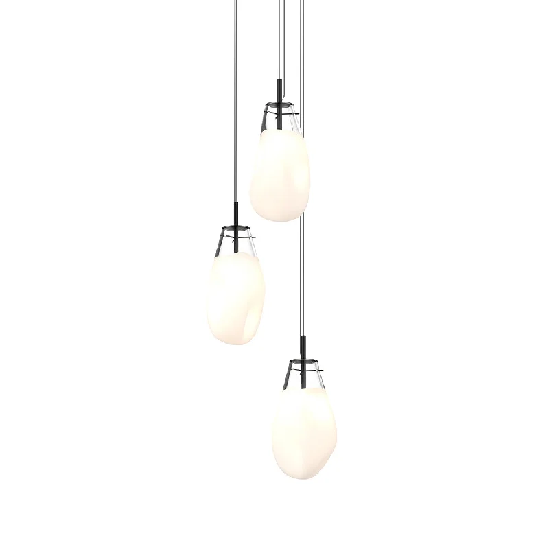 Bohemian Ceiling Lights with Beads, Tassels, and Colorful GlassLED Pendant