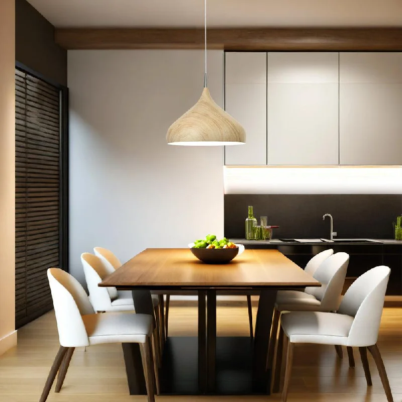 Retro Ceiling Lights Inspired by the 1950s and 1960s DesignModern Dome Shape Oak Wood Finished Pendant Light Retro Ceiling Lights Inspired by the 1950s and 1960s DesignModern Dome Shape Oak Wood Finished Pendant Light