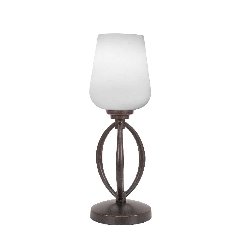 mid century modern table lamps with iconic designs for a stylish studyToltec Lighting 2410-DG-211  Marquise Lamp Dark Granite