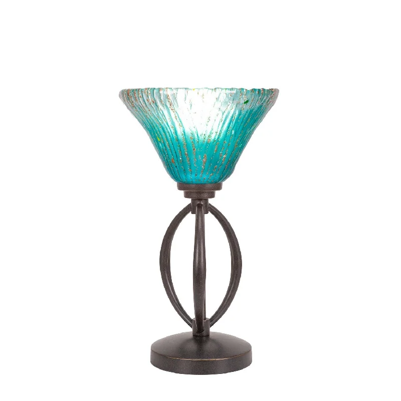 victorian style table lamps with ornate details for traditional homesToltec Lighting 2410-DG-458  Marquise Lamp Dark Granite