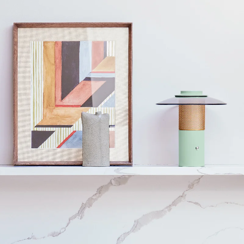 modern minimalist table lamps for contemporary living roomsTrek rechargeable table lamp in green